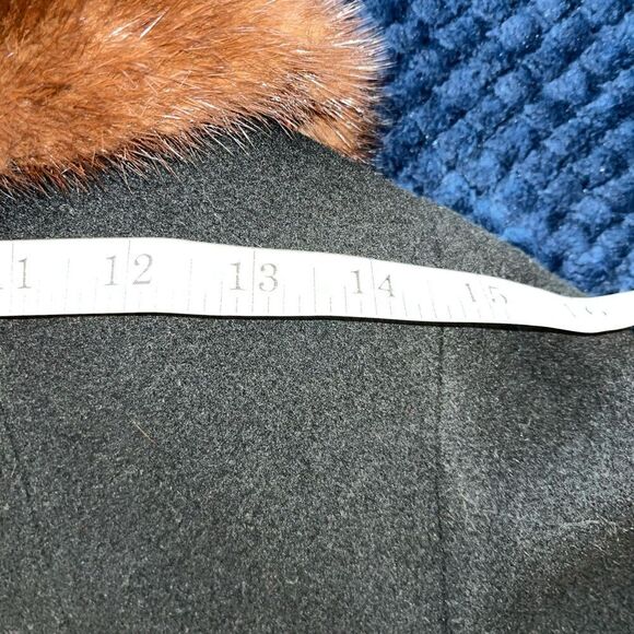 VINTAGE Black Cashmere Fur collar Pioneer Coat Co. for Hudson Belk Retro 60’s M - Picture 16 of 16